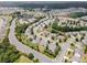 Beautiful aerial view of a meticulously planned community with tree-lined streets and abundant green space at 7362 Waterwheel Sw St, Concord, NC 28025