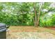 Private backyard with mature trees and patio at 1274 Winding Path Rd, Clover, SC 29710