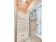 Clean shower with a frosted glass door and modern fixtures at 1388 Aragon Beach Rd, Rock Hill, SC 29732