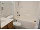 Clean bathroom with a shower-tub combo, toilet, and vanity at 162 Autumn Falls Dr, Lake Wylie, SC 29710