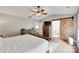 Relaxing main bedroom with sliding barn door to en suite and ample space to retreat and relax at 2103 Cantata Ct, Matthews, NC 28105