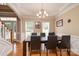 Bright dining room with hardwood floors and windows offering natural light at 2635 Mahogany Ln, Hickory, NC 28602