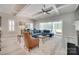 Bright living area with coffered ceilings, fireplace and sliding doors to the outside at 3018 Trace Meadow Ct # 125, York, SC 29745