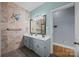 This bathroom features double sinks, tile floors, and a walk-in shower at 315 Talon Dr, Salisbury, NC 28147
