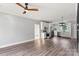 Spacious living room with hardwood floors, ceiling fan, and lots of natural light at 405 E Broad St, Salisbury, NC 28144