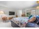 Comfortable bedroom features a large bed, TV, and closet for ample storage at 109 Joe Teague Rd, Hickory, NC 28601