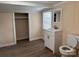 Bathroom featuring vanity with a sink and a toilet at 1849 Hilltop Cir, Gastonia, NC 28054