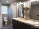 Bathroom featuring a double vanity with modern fixtures at 1856 Kemp Cir, Shelby, NC 28152
