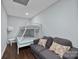 Basement bedroom with a cozy couch and bunk beds at 330 Waters Rd, Salisbury, NC 28146