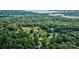 Scenic aerial view of a property nestled amidst lush greenery, featuring a charming home and fertile fields at 7753 Caswell Rd, Stanley, NC 28164