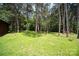 Expansive backyard with lush green grass and mature trees, providing a serene and private outdoor space at 164 Pleasant Creek Dr, Cleveland, NC 27013