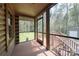 Inviting screened-in porch offering views of the wooded surroundings at 164 Pleasant Creek Dr, Cleveland, NC 27013