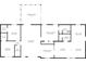 Detailed floor plan of a home showcasing the layout of rooms, including bedrooms, bathrooms, and living areas at 222 Laramie Dr, Stanley, NC 28164