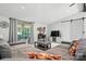Comfortable living space featuring a large sectional sofa, TV, and sliding glass doors at 222 Laramie Dr, Stanley, NC 28164