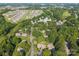 Aerial view showcasing the property's location within a lush, green neighborhood at 2680 Heavens Ct, Fort Mill, SC 29715
