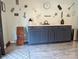 Kitchen with dark blue cabinetry, stainless steel sink, and plenty of counter space for preparing meals at 3080 Shue Rd, Salisbury, NC 28147