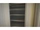 Spacious closet with multiple shelves for organization and storage at 3085 Faith Rd, Salisbury, NC 28146