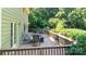 View of a spacious wooden deck with dining furniture, perfect for outdoor entertaining at 12101 Ranburne Rd, Mint Hill, NC 28227