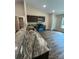 This bright kitchen offers stunning granite countertops, dark cabinetry, and stainless steel appliances at 268 Hatley Ne Cir, Concord, NC 28025