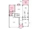 Open-concept first-floor floor plan with kitchen, dining, gathering, and bedroom spaces at 4010 Caymen Bay Ct, Tega Cay, SC 29708