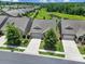 An aerial view showcases the home's location within a neighborhood near a serene pond and wooded area at 537 Lincoln Quarters Ln, Fort Mill, SC 29708