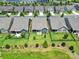 Aerial view showcasing homes with manicured lawns and fenced backyards in a well-planned community at 537 Lincoln Quarters Ln, Fort Mill, SC 29708