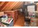 Functional attic storage space with shelving units filled with jars, boxes, and moving supplies at 233 Highland Forest Dr, Clover, SC 29710