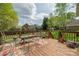 Cozy deck area with outdoor furniture set perfect for outdoor entertaining at 233 Highland Forest Dr, Clover, SC 29710