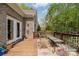 Inviting wooden deck with comfortable seating area, perfect for relaxing and enjoying the outdoors at 233 Highland Forest Dr, Clover, SC 29710