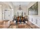 Formal dining room with chandelier and a large window at 233 Highland Forest Dr, Clover, SC 29710