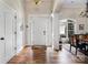 Open foyer with hardwood floors and natural light at 233 Highland Forest Dr, Clover, SC 29710