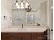 Elegant bathroom with a vanity, walk-in shower, and soaking tub with natural light at 300 Eagle Bend Dr, Waxhaw, NC 28173