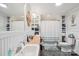 Charming bathroom with dual sinks, custom vanities, and well-lit mirrors with built-in storage at 3770 Buck Point Rd, Catawba, NC 28609