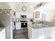 Updated kitchen featuring stainless steel appliances and white cabinets for a modern look at 9232 Chislehurst Rd, Mint Hill, NC 28227