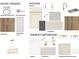 Selection of interior finishes including paint colors, hardware, flooring, and cabinet styles at 1015 Bourn Ln, Waxhaw, NC 28173