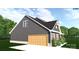 An exterior view of a gray sided home with a garage door at 4615 Yellow Poplar Ln, Concord, NC 28025