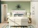 Serene bedroom featuring a white bed, modern lamps, and a soft color palette for a relaxing ambiance at 1616 Swallow Tail Dr, Cramerton, NC 28012