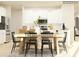 A bright kitchen and dining area, featuring a rustic table and modern decor at 1616 Swallow Tail Dr, Cramerton, NC 28012