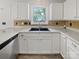 Well-maintained kitchen features white cabinets, stainless steel appliances, and a window providing natural light at 1634 Dawson Ct, Rock Hill, SC 29730