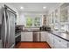 Charming kitchen with stainless steel appliances, plenty of natural light and custom shelving at 630 4Th Nw Ave, Hickory, NC 28601