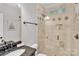 Bathroom with a glass shower, granite countertop, and designer fixtures at 4552 Sawgrass Ct, Denver, NC 28037