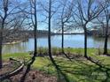 Scenic water view with mature trees on a sunny day at 501 Nivens Cove Rd, Mount Holly, NC 28120