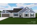 New construction home with gray and beige siding, attached garage at 6154 Lowder Rd, Salisbury, NC 28147