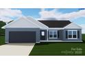 Rendering of a gray single-story home with a two car garage and a well manicured lawn at 6155 Long Branch Rd, Salisbury, NC 28147