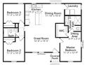 Three-bedroom, two-bath home with open floor plan and covered porch at 7741 Marlette Ln, Sherrills Ford, NC 28673