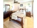 Main bedroom with a double bed and wooden furniture at 915 Timberlane Dr, Mount Holly, NC 28120