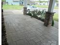 Spacious stamped concrete front porch at 1302 Devonmere Pl, Salisbury, NC 28144