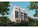 Luxury building exterior, showcasing elegant design and landscaping at 409 Queens Rd # 204, Charlotte, NC 28207