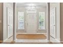 Bright entryway with columns and neutral colors at 6801 Cinnamon Cir, Mint Hill, NC 28227