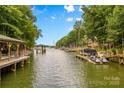 Spacious waterfront property with private boat docks and beautiful lake views at 183 April Rd, Troutman, NC 28166